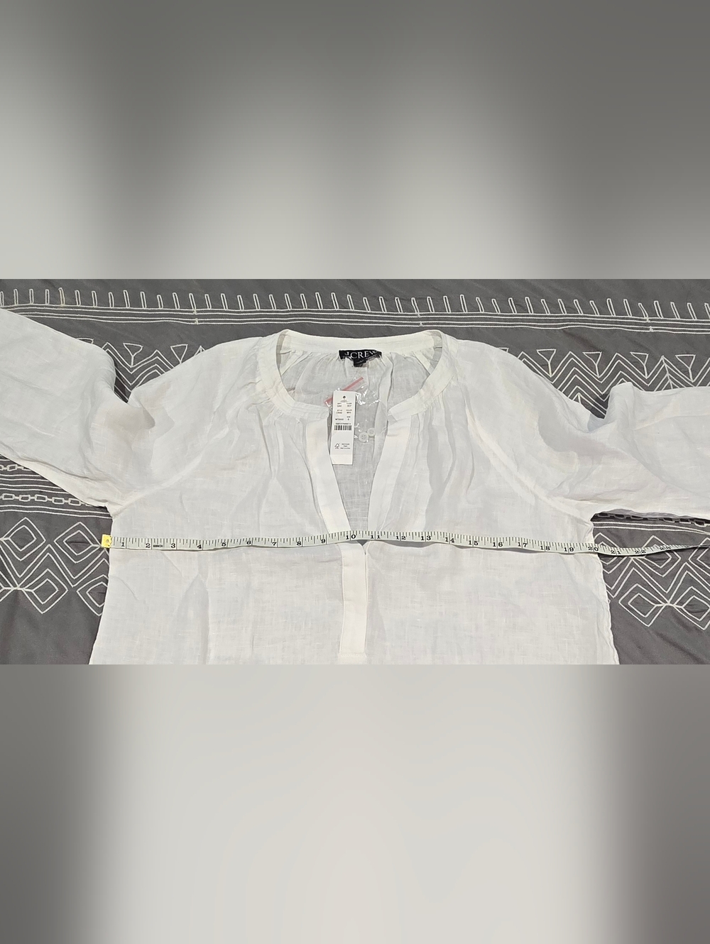 J.Crew White Linen Cabana Top Size Small - Picture 5 of 6
